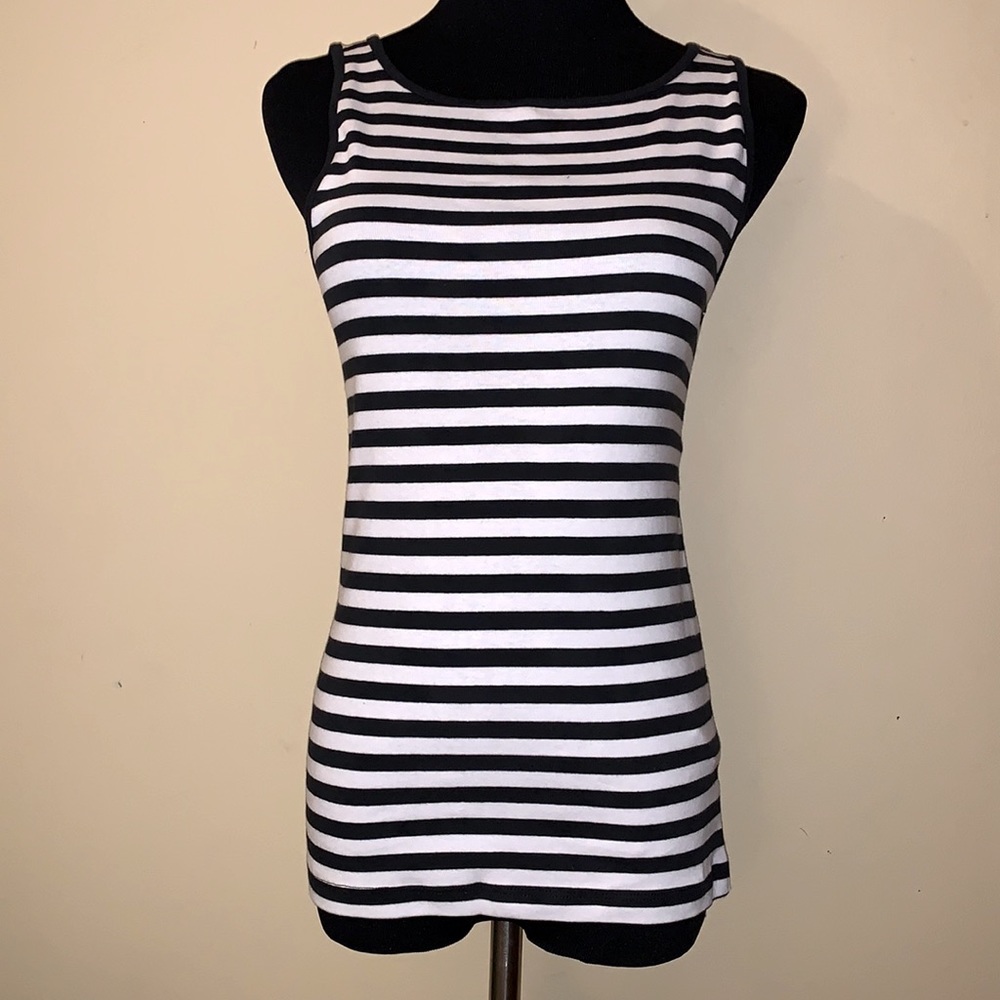 J. Crew Women’s Size Small Black & White stretch tank New With Tags